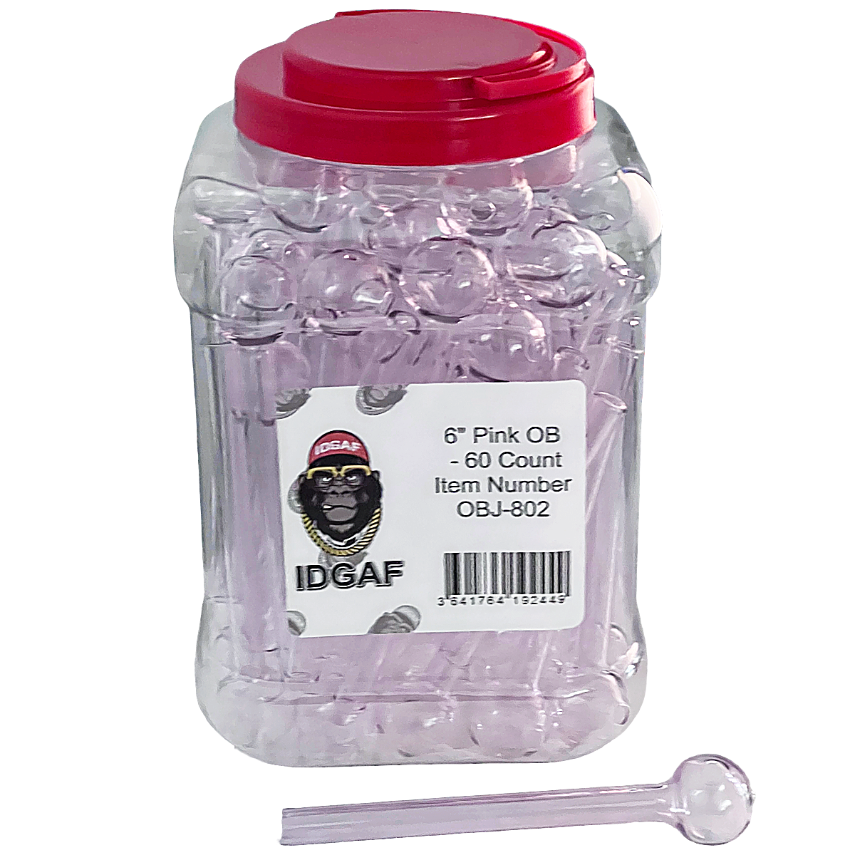 IDGAF Pink OB (OBJ802) | 6 inch | 60 Count Display - image 1 of 2